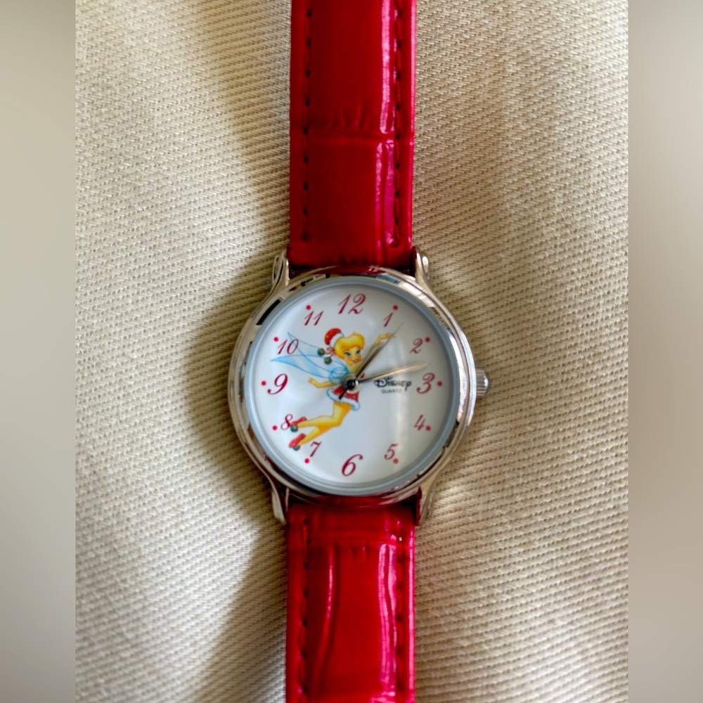 Walt Disney World Tinkerbell Watch Quartz Time Works Christmas Special Edition